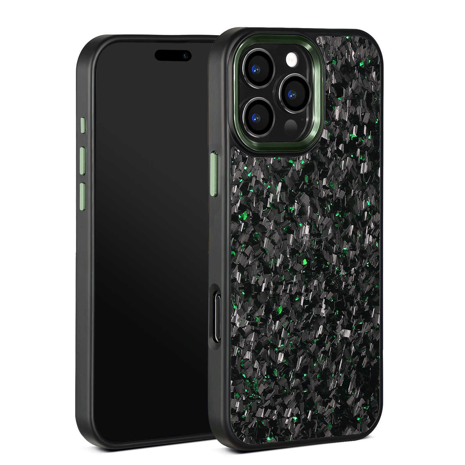 Real Carbon Fiber Armor Shockproof Cover for iPhone 16Promax 15 Pro Max 14 13 12 11 Case Metal Frame Forged fiber Cover