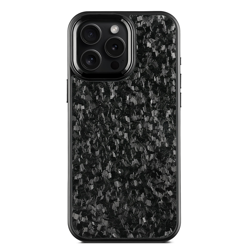 Luxury Gloss Real Carbon Fiber Armor Cover for IPhone 16 Pro Max 15 14 13 12 Case Wireless Charge Forged Fiber Cover