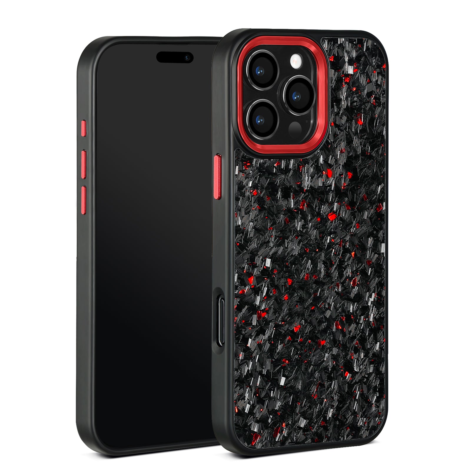 Real Carbon Fiber Armor Shockproof Cover for iPhone 16Promax 15 Pro Max 14 13 12 11 Case Metal Frame Forged fiber Cover