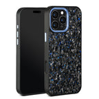 Real Carbon Fiber Armor Shockproof Cover for iPhone 16Promax 15 Pro Max 14 13 12 11 Case Metal Frame Forged fiber Cover