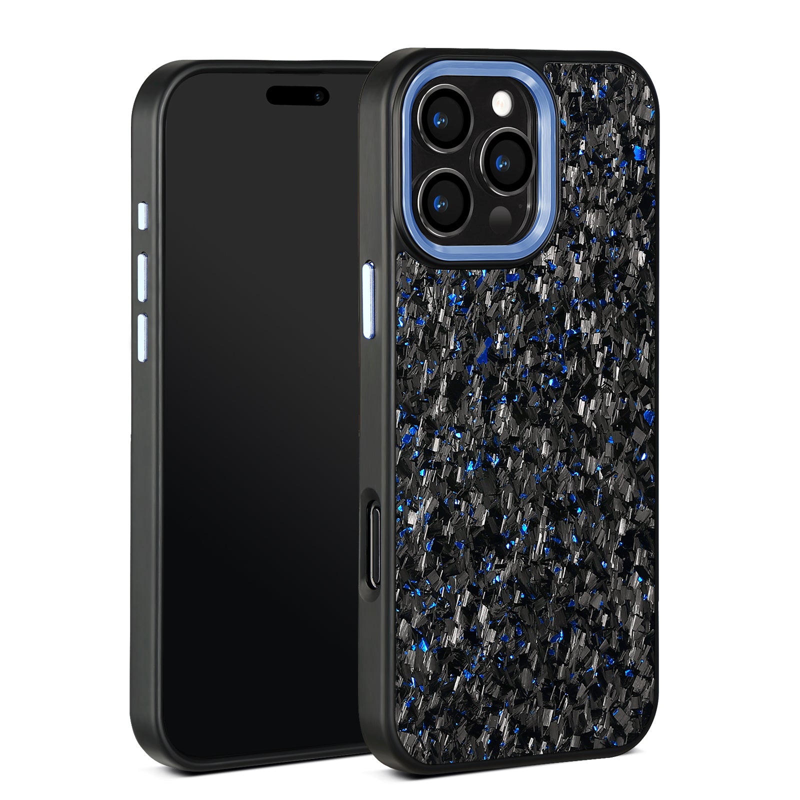 Real Carbon Fiber Armor Shockproof Cover for iPhone 16Promax 15 Pro Max 14 13 12 11 Case Metal Frame Forged fiber Cover