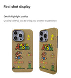 Super Mario 100% Kevlar Carbon Fiber Fluorescent luminous Phone Case Magsafe Cover