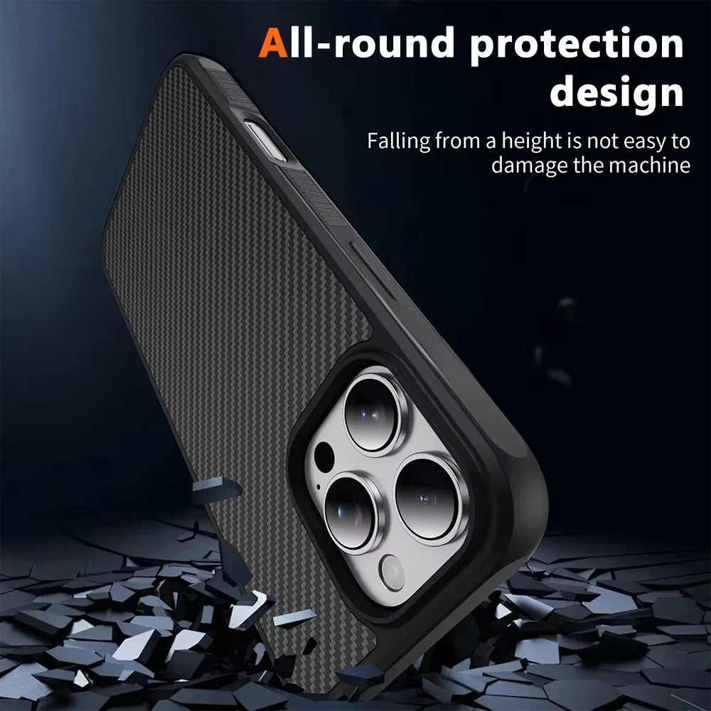 Twill 6K High-strength Kevlar Carbon Fiber Phone Case
