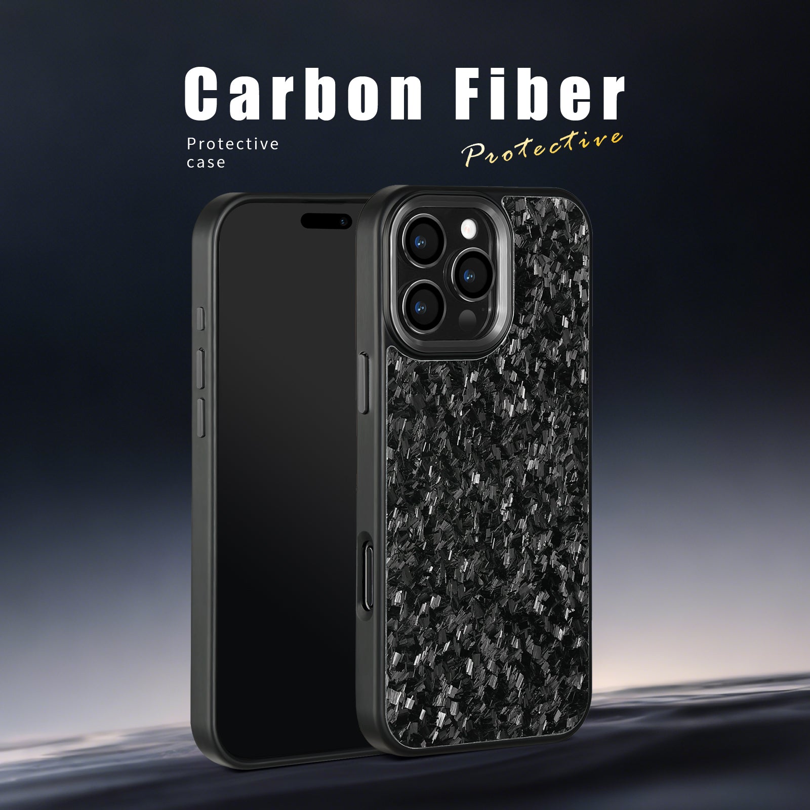 Luxury Gloss Real Carbon Fiber Armor Cover for IPhone 16 Pro Max 15 14 13 12 Case Wireless Charge Forged Fiber Cover