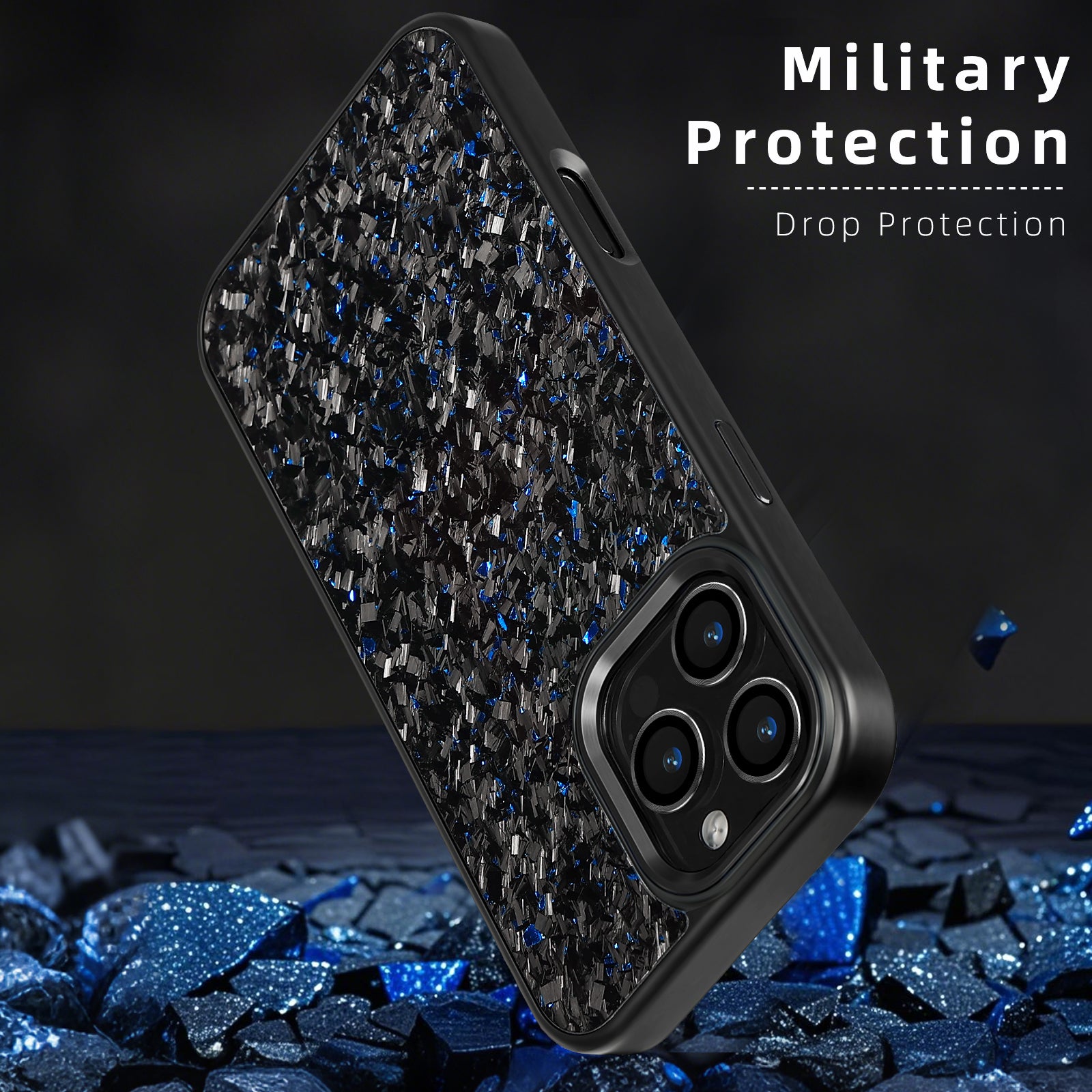 Luxury Gloss Real Carbon Fiber Armor Cover for IPhone 16 Pro Max 15 14 13 12 Case Wireless Charge Forged Fiber Cover
