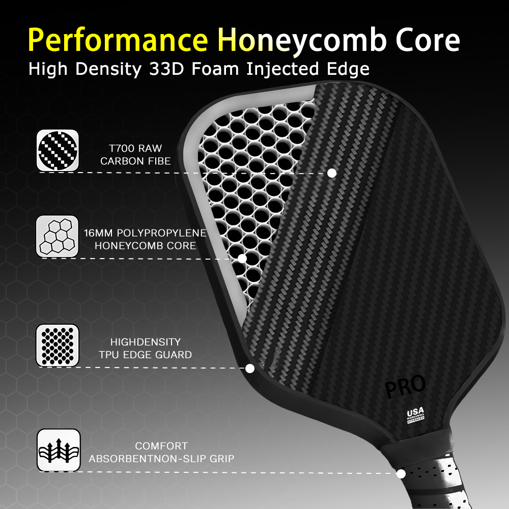 Cool Skull Design TOP Pickleball Paddle Premium Fiberglass Graphite Surface Pro Spin Paddle USAPA Approved