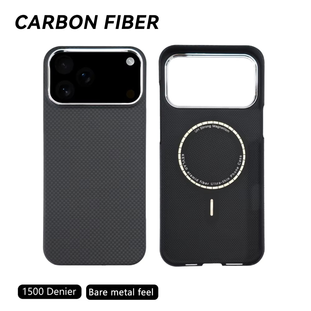 REAL Kevlar Carbon Fiber iPhone 17 Phone Case 360° Full Protection Silk Touch