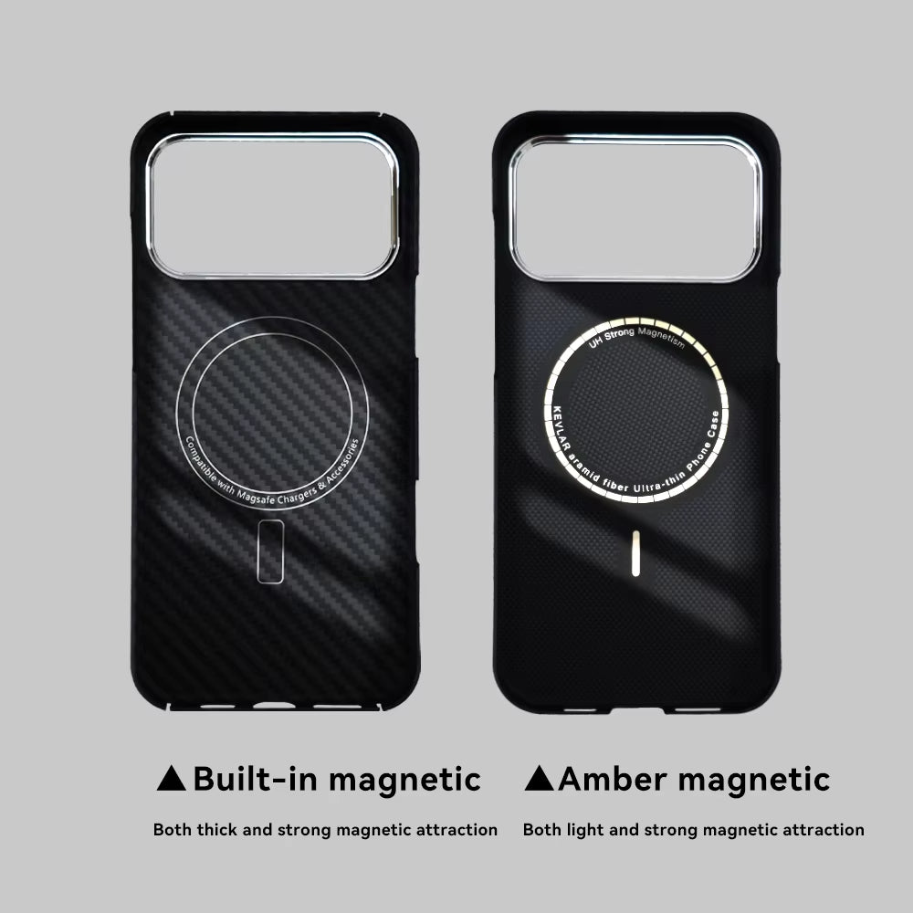 REAL Kevlar Carbon Fiber iPhone 17 Phone Case 360° Full Protection Silk Touch