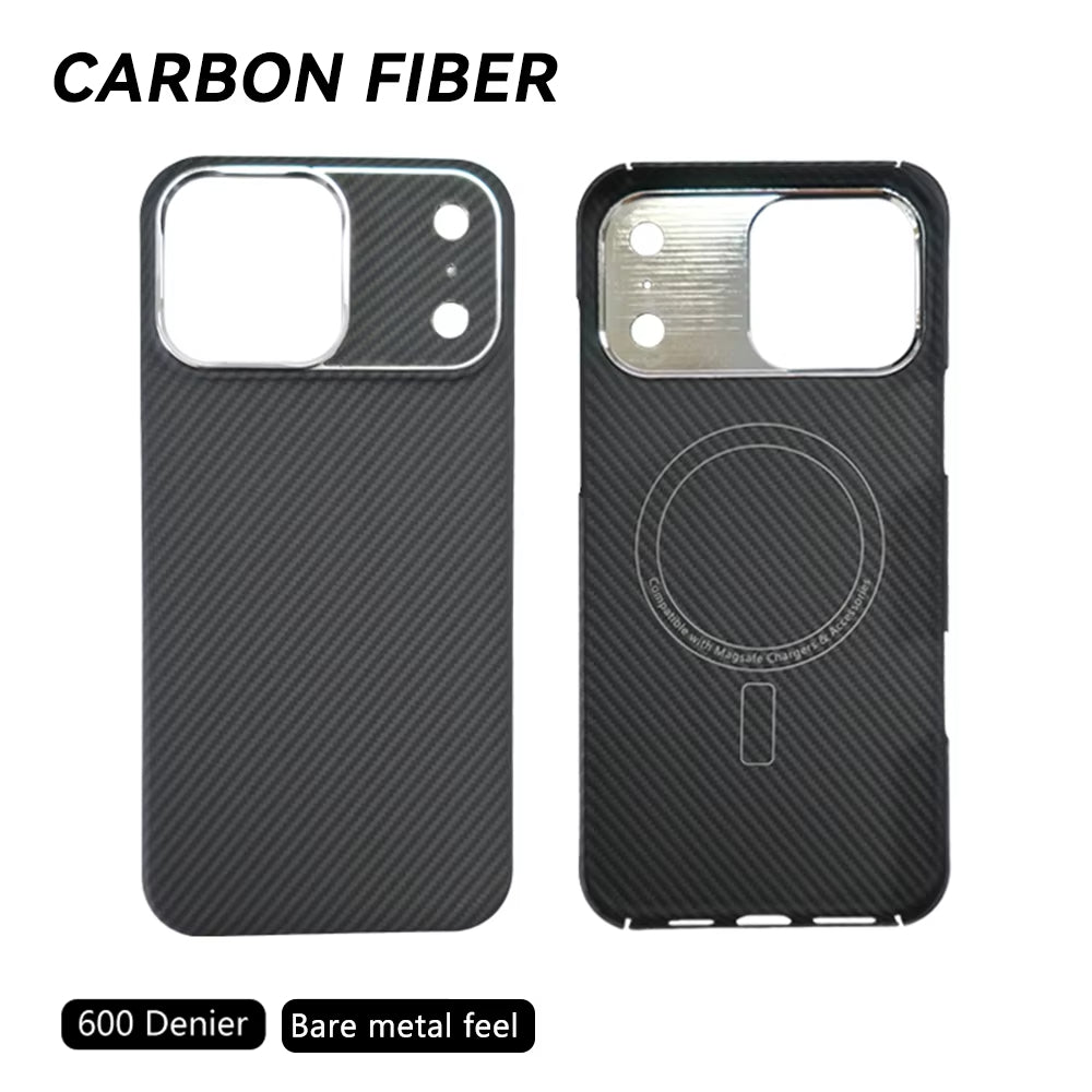 REAL Kevlar Carbon Fiber iPhone 17 Phone Case 360° Full Protection Silk Touch
