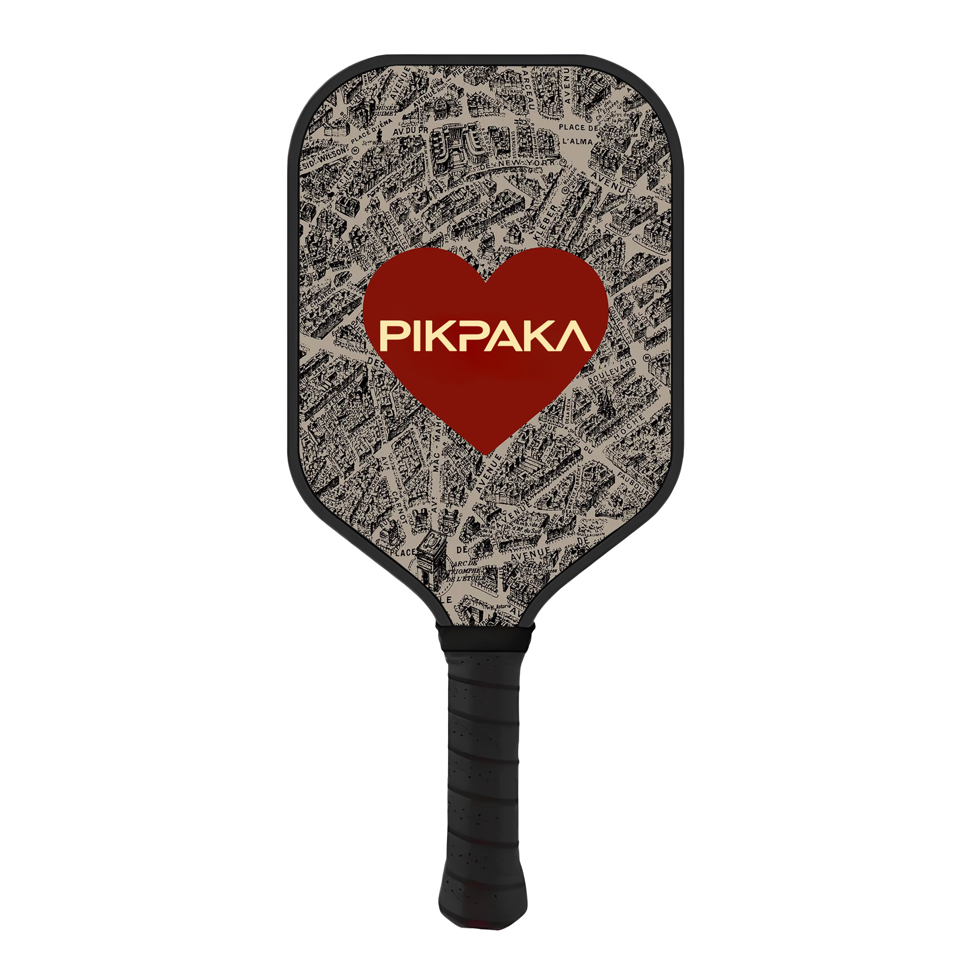PIKPATA Red Love Pickleball Paddle Premium Fiberglass Graphite Surface USAPA Approved
