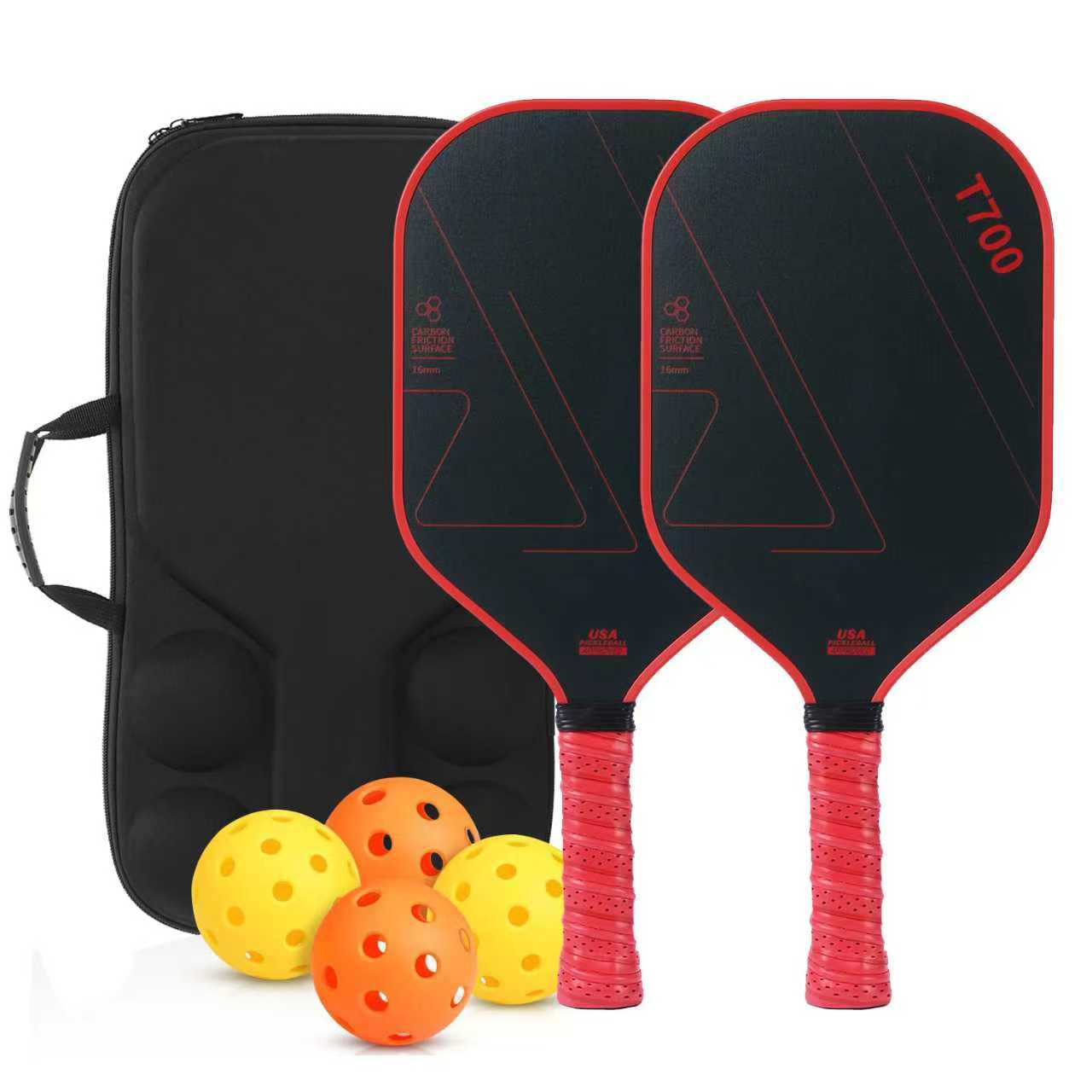 PIKPAKA Pickleball Paddles Set Thermoforming Design & T700SC Carbon Fiber Surface