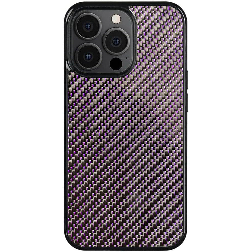 Glossy Carbon Fiber 3K Twill Titanium Silk for iPhone 16 Pro Max 15 14 13 12 11 Case Anti-fall Wireless Charge Cover Shell