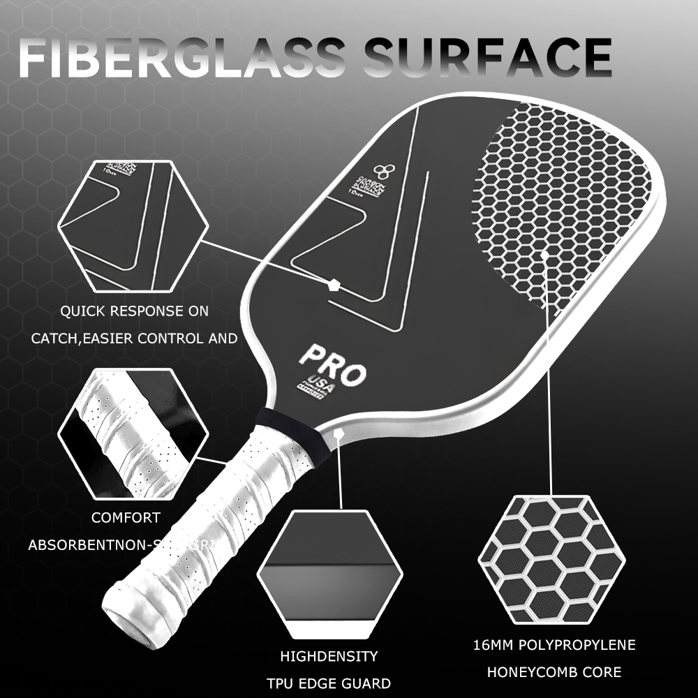 Animal Tiger Bee T700 Fiberglass Graphite Surface Fiber Pickleball Paddle USAPA Approved