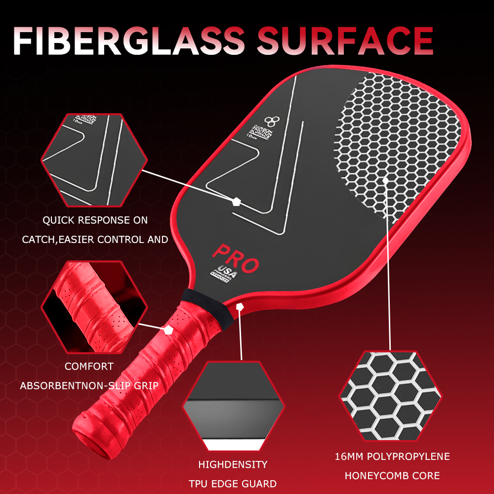 Original Design RedD Bull-L T700 Carbon Fiber Pickleball Paddle Set USAPA Approved