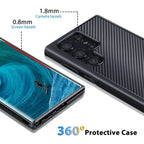 Real Forged Carbon Fiber Phone Case For Samsung Magsafe Wireless Cover