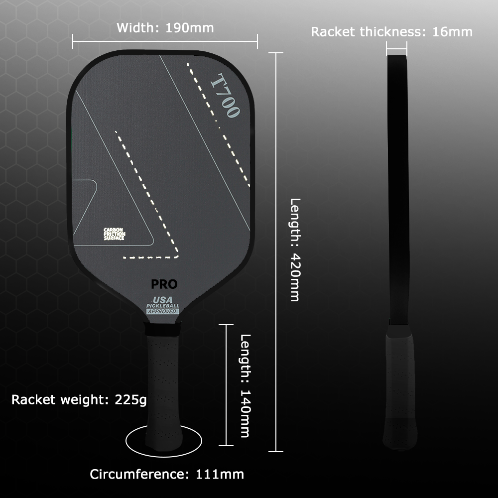 PIKPATA Pink Pickleball Paddle Premium Fiberglass Graphite Surface USAPA Approved