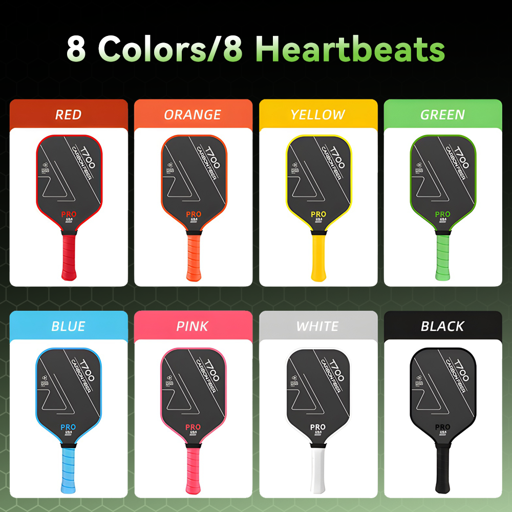 TOP T700 Carbon Fiber Pickleball Paddle USAPA Approved Sandblasted Surface Elongated Grip Pro Spin Paddle