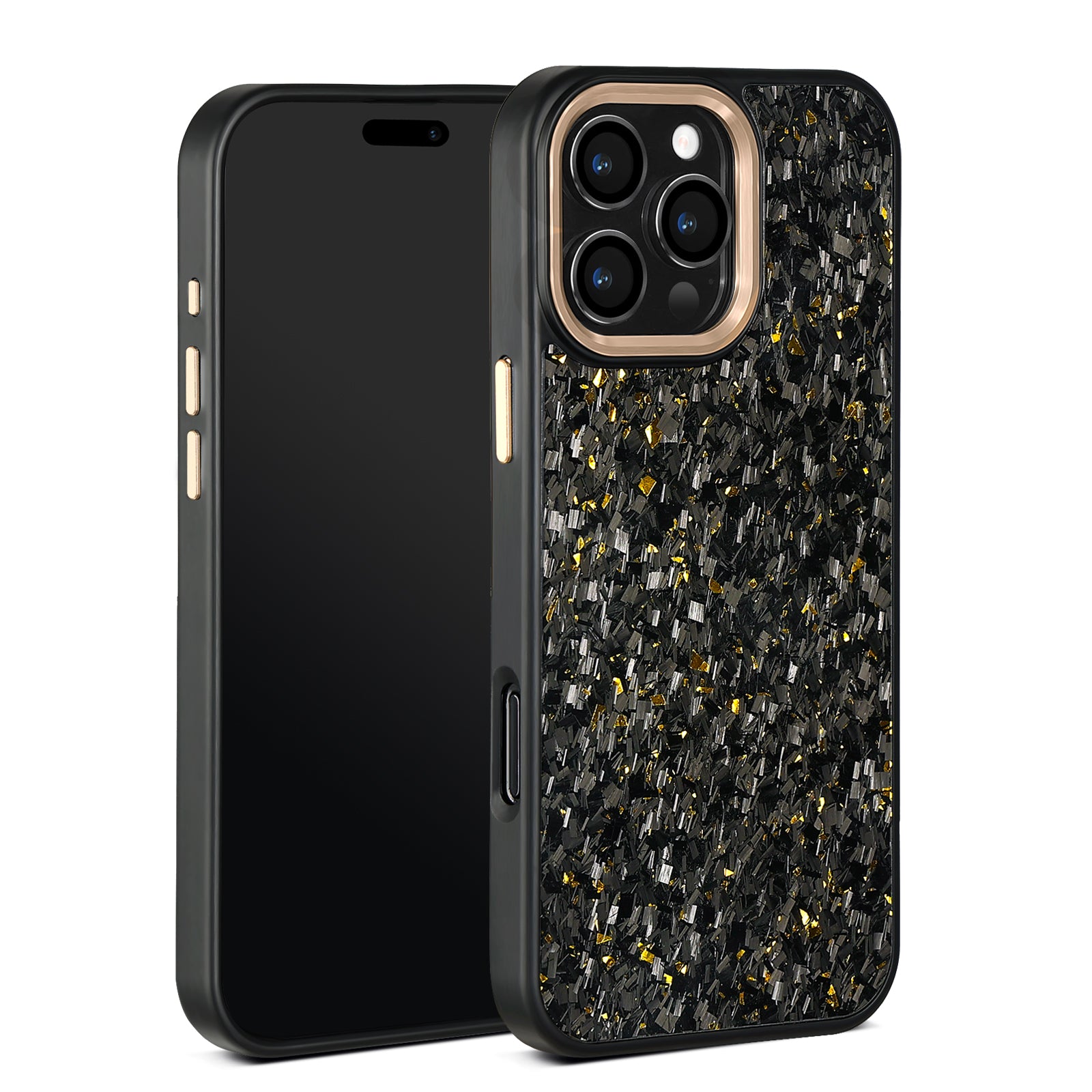 Real Carbon Fiber Armor Shockproof Cover for iPhone 16Promax 15 Pro Max 14 13 12 11 Case Metal Frame Forged fiber Cover