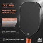 Professional T700 Carbon Fiber Pickleball Paddle USAPA Approved Sandblasted Surface Elongated Grip Pro Spin Paddle with Bag