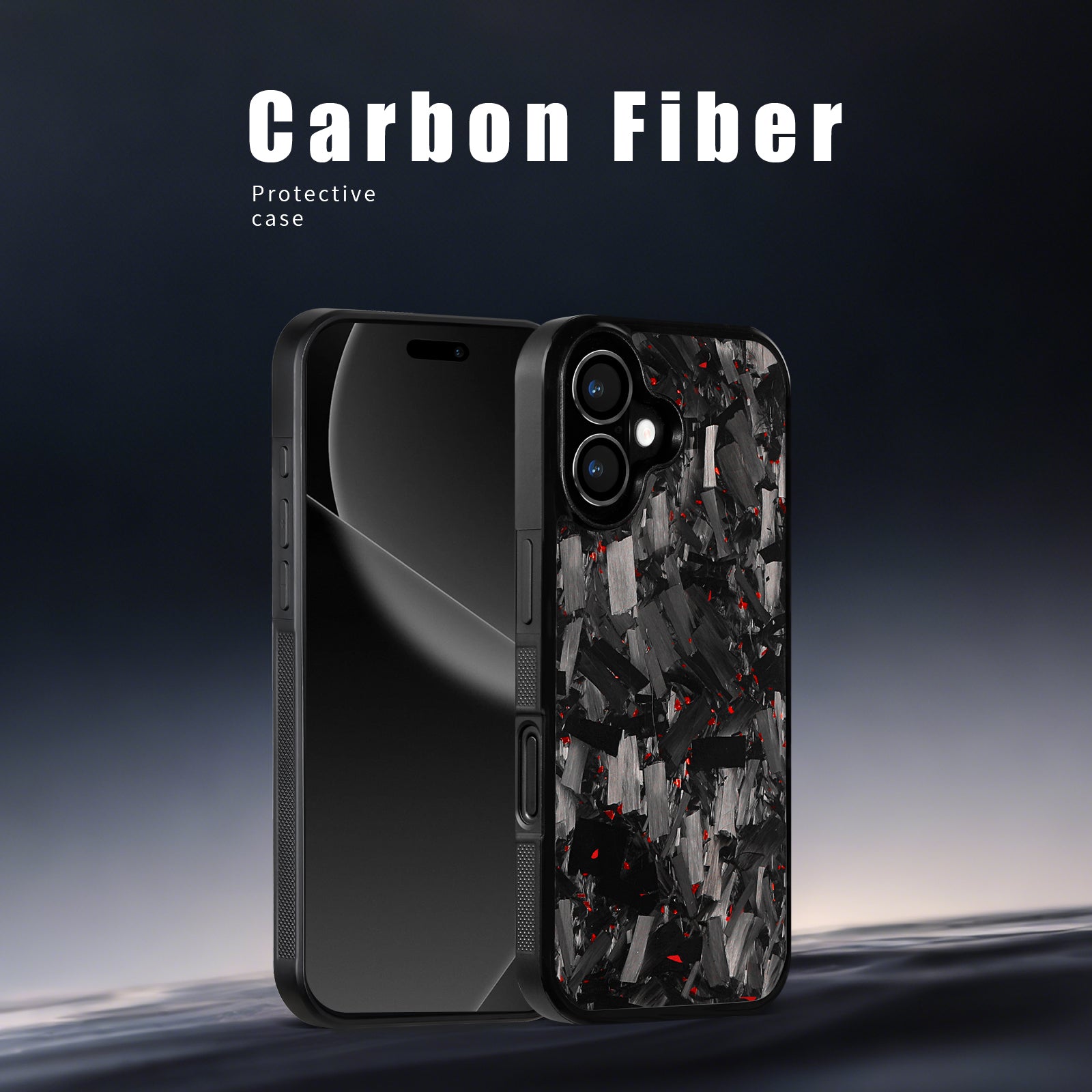 iPhone 17 Case Luxury Forged Textured Carbon Fiber MagneticMagSafe & Wireless Charging Protection Cover