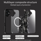 iPhone 17 Case Luxury Forged Textured Carbon Fiber MagneticMagSafe & Wireless Charging Protection Cover
