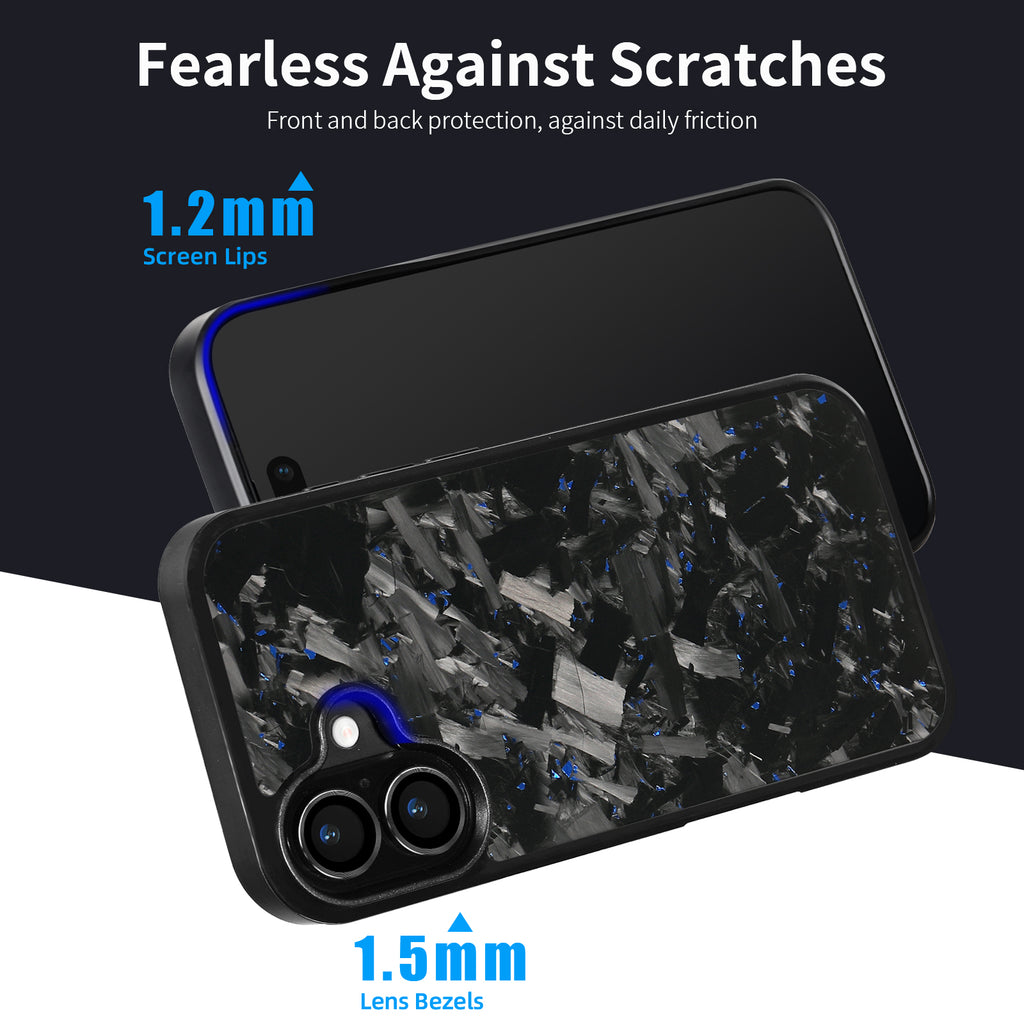iPhone 17 Case Luxury Forged Textured Carbon Fiber MagneticMagSafe & Wireless Charging Protection Cover