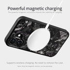 iPhone 17 Case Luxury Forged Textured Carbon Fiber MagneticMagSafe & Wireless Charging Protection Cover