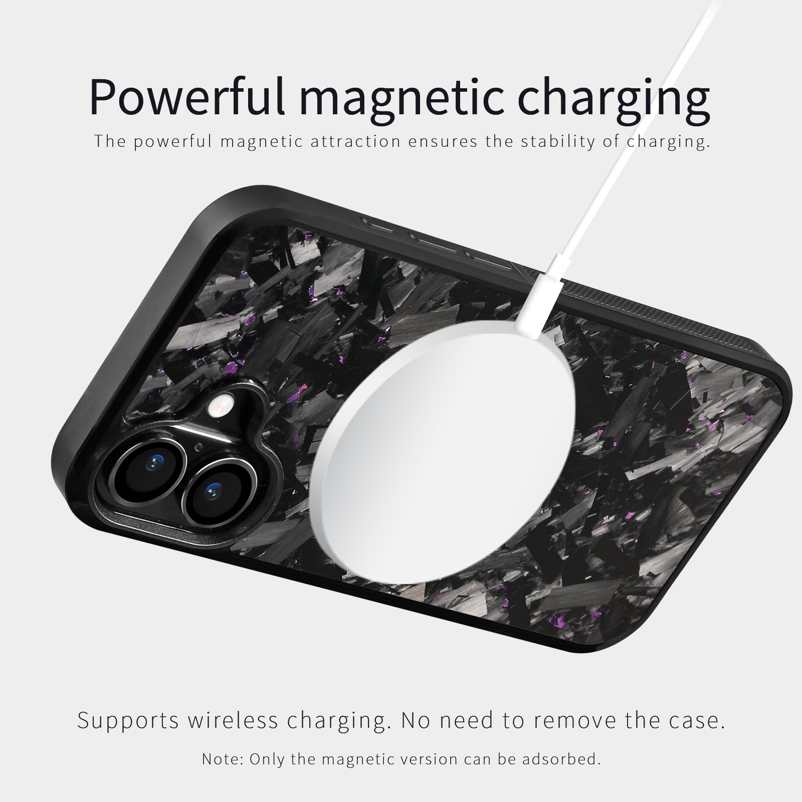 iPhone 17 Case Luxury Forged Textured Carbon Fiber MagneticMagSafe & Wireless Charging Protection Cover