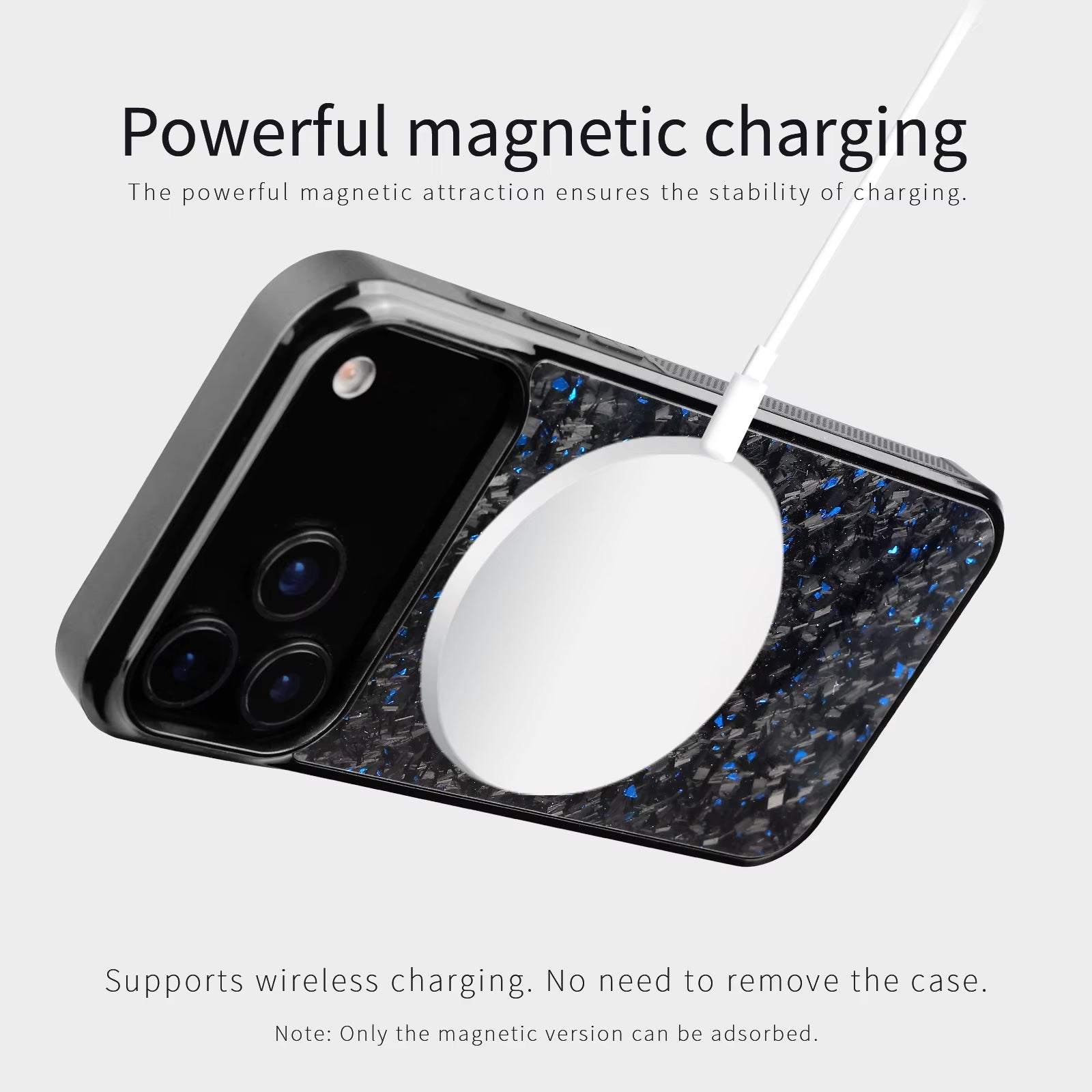 Premium Forged Carbon Fiber iPhone 17 Case | Magnetic, MagSafe & Wireless Charging