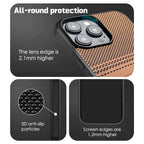 Sunset Glow Weave Pattern T700 Kevlar Carbon Fiber Phone Case Silk Touch Anti-Slip 360° Protection