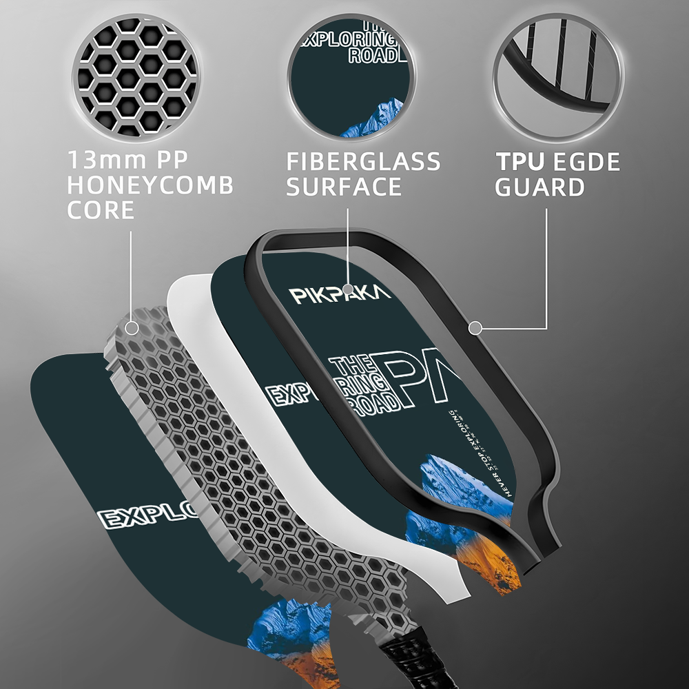 PIKPAKA Custom Pickleball Paddles Set Fiberglass Graphite Surface Pickleball Racket