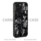 100% Real Carbon Fiber Armor Cover For iPhone Case Metal Frame Wireless Charge Forged Fiber Cover