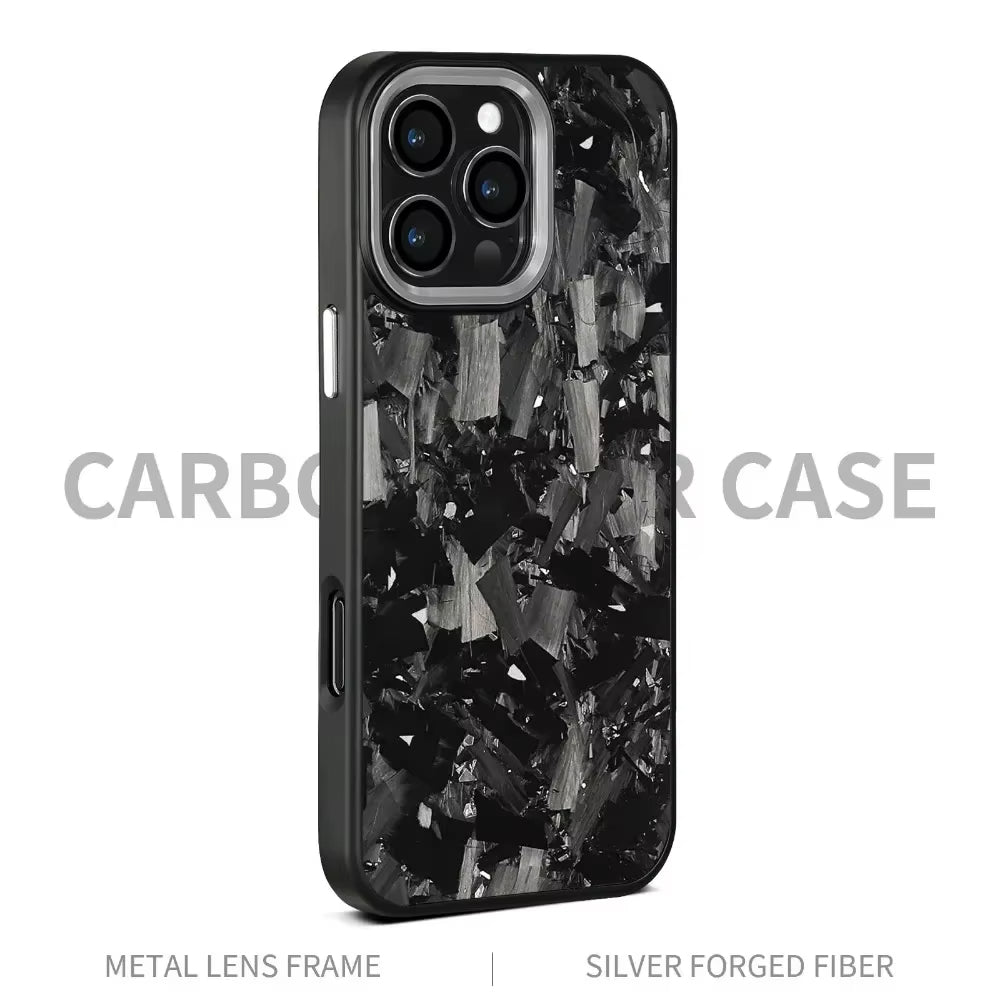 100% Real Carbon Fiber Armor Cover For iPhone Case Metal Frame Wireless Charge Forged Fiber Cover