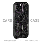 100% Real Carbon Fiber Armor Cover For iPhone Case Metal Frame Wireless Charge Forged Fiber Cover